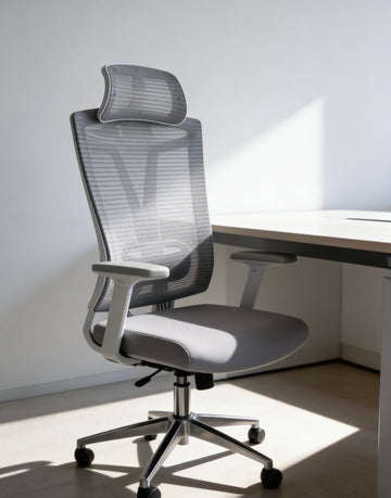 Grey High-back Mesh Ergonomic Office Chair