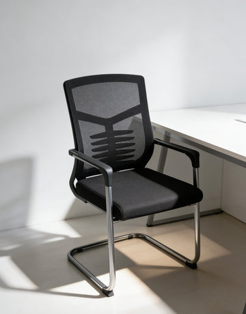 Medium-back Mesh Bow-shaped Conference Chair