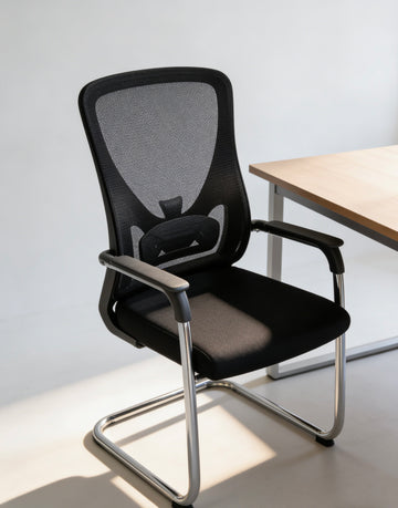 High-back Mesh Bow-shaped Office Chair