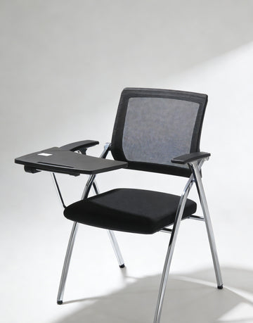 Mesh folding training chair with writing board